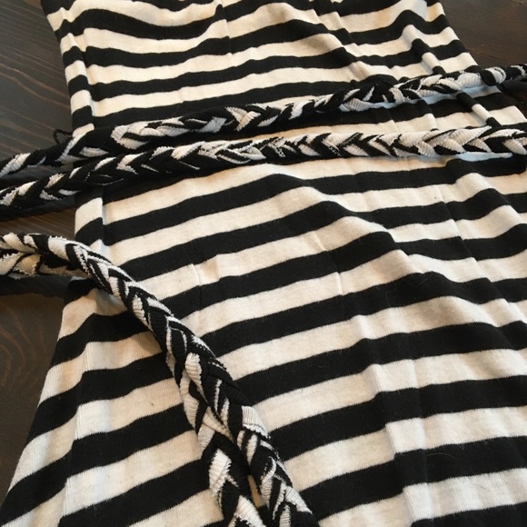 Ezekiel Striped halter summer dress with tie at waist - Picture 3 of 4